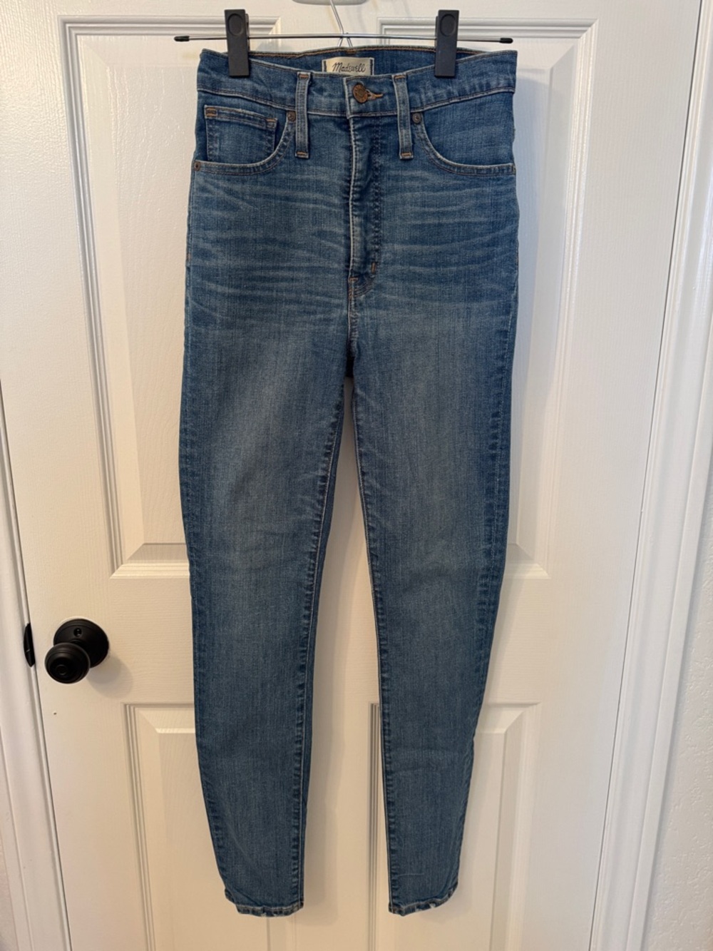 Madewell Skinny 11” High Rise Jeans in Medium Blue Wash (tall)